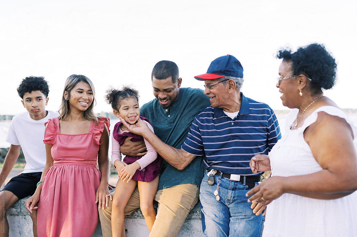 family smiling together